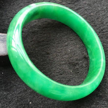 Load image into Gallery viewer, 10% OFF- 57/58/59 mm Certified Natural Jadeite Emerald A*Jade Handcarved Bangle A139