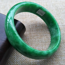 Load image into Gallery viewer, 10% OFF- 58/59/60 mm Certified Natural Jadeite Emerald A*Jade Handcarved Bangle C132