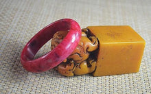 Load image into Gallery viewer, 10% OFF- 57/58/59 mm Certified Natural Red Emerald A*Jade Handcarved Bangle X02