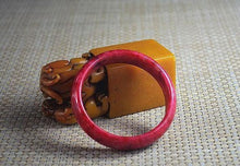 Load image into Gallery viewer, 10% OFF- 57/58/59 mm Certified Natural Red Emerald A*Jade Handcarved Bangle X02