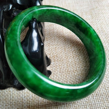 Load image into Gallery viewer, 10% OFF- 56/57/58 mm Certified Natural Jadeite Emerald A Jade HandCarved Bracelet Bangle A218