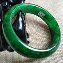 Load image into Gallery viewer, 10% OFF- 56/57/58 mm Certified Natural Jadeite Emerald A Jade HandCarved Bracelet Bangle A218