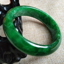 Load image into Gallery viewer, 10% OFF- 56/57/58 mm Certified Natural Jadeite Emerald A Jade HandCarved Bracelet Bangle A218