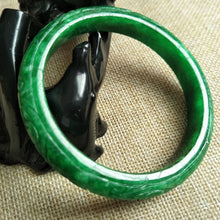 Load image into Gallery viewer, 10% OFF- 59/60/61 mm Certified Natural Jadeite Emerald Jade Bangle《Grade A》A215