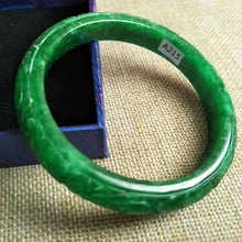 Load image into Gallery viewer, 10% OFF- 59/60/61 mm Certified Natural Jadeite Emerald Jade Bangle《Grade A》A215