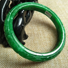 Load image into Gallery viewer, 10% OFF- 59/60/61 mm Certified Natural Jadeite Emerald Jade Bangle《Grade A》A215