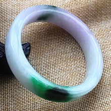 Load image into Gallery viewer, 10% OFF- 57/58/59 mm Certified Natural 3 Color Jadeite Emerald A Jade HandCarved Bracelet Bangle F038
