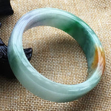 Load image into Gallery viewer, 10% OFF- 58/59/60 mm Certified Natural 3 Color Jadeite Emerald A Jade HandCarved Bracelet Bangle F030