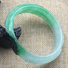 Load image into Gallery viewer, 10% OFF- 57/58/59 mm Certified Natural Icy Jadeite Emerald A Jade HandCarve Ruyi Flower Bracelet Bangle F019