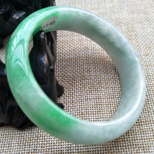 Load image into Gallery viewer, 10% OFF- 56/57/58 mm Certified Natural Jadeite Emerald A Jade HandCarved Bangle W140