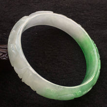 Load image into Gallery viewer, 10% OFF- 62/63/64 mm Certified Natural Jadeite Emerald A Jade HandCarved Bangle F077