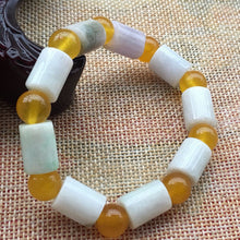 Load image into Gallery viewer, 56-62 mm Certified Natural Multi-Color Icy Emerald A Jade Beads Stretchy Bracelet