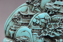 Load image into Gallery viewer, 5.75''L- Chinese Natural Antique Exquisite Turquoise Handcarved Sculpture Landscape Statue