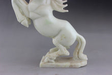 Load image into Gallery viewer, 9.45''H- Chinese Antique Genuine Natural Jade Handcarved Sculpture  Horse Statue