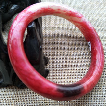 Load image into Gallery viewer, 10% OFF- 56/57/58 mm Certified Natural Red Jadeite Emerald A*Jade Handcarved Bangle Z939