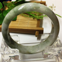 Load image into Gallery viewer, 10% OFF- 57/58/59 mm Certified Natural Icy Jadeite Emerald Jade Bangle《Grade A》飘花3878
