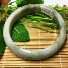 Load image into Gallery viewer, 10% OFF- 57/58/59 mm Certified Natural Icy Jadeite Emerald Jade Bangle《Grade A》飘花3878