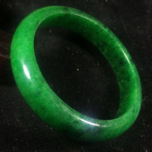 Load image into Gallery viewer, 10% OFF- 57/58/59 mm Certified Natural Jadeite Emerald Jade Bangle《Grade A》A202