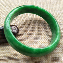 Load image into Gallery viewer, 10% OFF- 55/56/57mm Certified Natural Jadeite Emerald A*Jade HandCarved Bangle H133