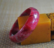 Load image into Gallery viewer, 10% OFF- 58/59/60 mm Certified Natural Red Emerald A*Jade Handcarved Bangle X30