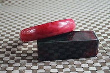 Load image into Gallery viewer, 10% OFF- 57/58/59 mm Certified Natural Red Peach Blossom Emerald A*Jade Handcarved Bangle Z07