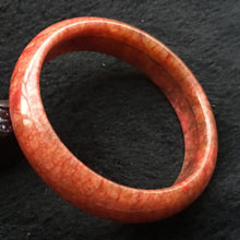 Load image into Gallery viewer, 10% OFF- 57/58/59 mm Certified Natural Red Emerald A*Jade Handcarved Bangle X031