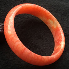 Load image into Gallery viewer, 10% OFF- 56/57/58 mm Certified Natural Red Emerald A*Jade Handcarved Bangle X022