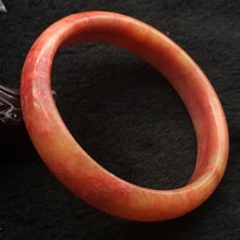 Load image into Gallery viewer, 10% OFF- 58/59/60 mm Certified Natural Red Emerald A*Jade Handcarved Bangle X020
