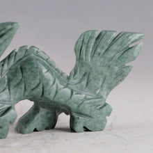 Load image into Gallery viewer, Chinese Genuine Natural Green Dushan Jade HandCarved Dragon Statue ZJ316