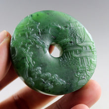 Load image into Gallery viewer, 10% OFF- Certified Natural Jadeite Emerald Jade Handcarved Landscape Pendant《Grade A》0424