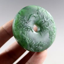 Load image into Gallery viewer, 10% OFF- Certified Natural Jadeite Emerald Jade Handcarved Landscape Pendant《Grade A》0424