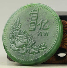 Load image into Gallery viewer, 10% OFF- Certified Natural Jadeite Emerald Jade Handcarved Qianbi Pendant《Grade A》0423