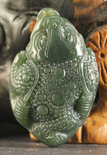 Load image into Gallery viewer, 10% OFF- Certified Natural Emerald A*Jade Handcarved Jinchan Pendant NO.X131