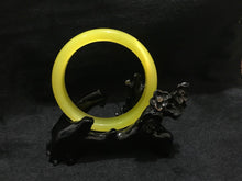Load image into Gallery viewer, 10% OFF- 60/61/62 mm Certified Natural Yellow Nephrite Emerald A*Jade HandCarved Bangle