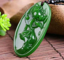 Load image into Gallery viewer, 10% OFF- Certified Natural Jadeite Emerald Jade Lotus Pendant《Grade A》