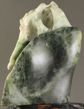 Load image into Gallery viewer, 4.6in/11.7cm H- Chinese Genuine Natural Green Dushan Jade HandCarved Crab 八方来财 Bafanlaicai Statue NO.Z115