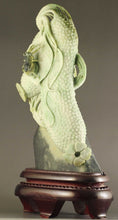 Load image into Gallery viewer, 9.1in/22.3cm H- Chinese Genuine Natural Nanyan Dushan Jade HandCarved Cucumber 飞黄腾达feihuangtenda Statue