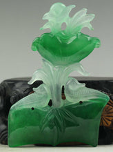 Load image into Gallery viewer, 10% OFF- Certified Natural Icy Jadeite Emerald Jade Handcarved Flower Pendant《Grade A》NO.C315