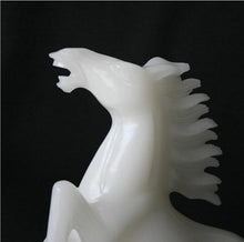 Load image into Gallery viewer, 9.05in/23cm H- Chinese Antique Genuine Natural White Jade Handcarved Sculpture  Horse Statue