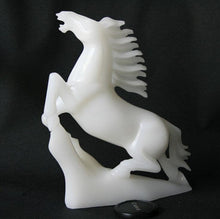 Load image into Gallery viewer, 9.05in/23cm H- Chinese Antique Genuine Natural White Jade Handcarved Sculpture  Horse Statue