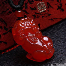 Load image into Gallery viewer, 10%OFF- 1 pc Certified Nature Jadeite Emerald Jade Pixiu Feng Shui Pendans《Grade A》
