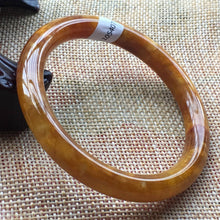 Load image into Gallery viewer, 10% OFF- 53/54/55 mm Certified Natural Red Yellow Jadeite Emerald A*Jade Bracelet Bangle 05407
