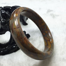 Load image into Gallery viewer, 10% OFF- 58/59/60 mm Certified Natural Red Yellow Jadeite Emerald A*Jade HandCarved Bangle A2344