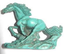 Load image into Gallery viewer, 5.75''L- Chinese Natural Antique Exquisite Turquoise Handcarved Sculpture Horse Statue