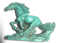 Load image into Gallery viewer, 5.75''L- Chinese Natural Antique Exquisite Turquoise Handcarved Sculpture Horse Statue
