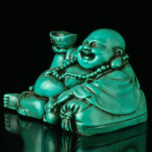 Load image into Gallery viewer, 4.25''L- Chinese Natural Antique Exquisite Turquoise Handcarved Sculpture Buddha Statue