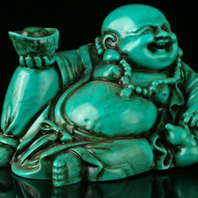 Load image into Gallery viewer, 4.25''L- Chinese Natural Antique Exquisite Turquoise Handcarved Sculpture Buddha Statue