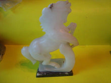 Load image into Gallery viewer, 12''H- Chinese Antique Genuine Natural Jade Handcarved Sculpture White Horse Statue