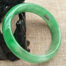Load image into Gallery viewer, 10% OFF- 58/59/60mm Certified Natural Jadeite Emerald A*Jade HandCarved Bangle P109