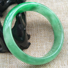 Load image into Gallery viewer, 10% OFF- 58/59/60mm Certified Natural Jadeite Emerald A*Jade HandCarved Bangle P109